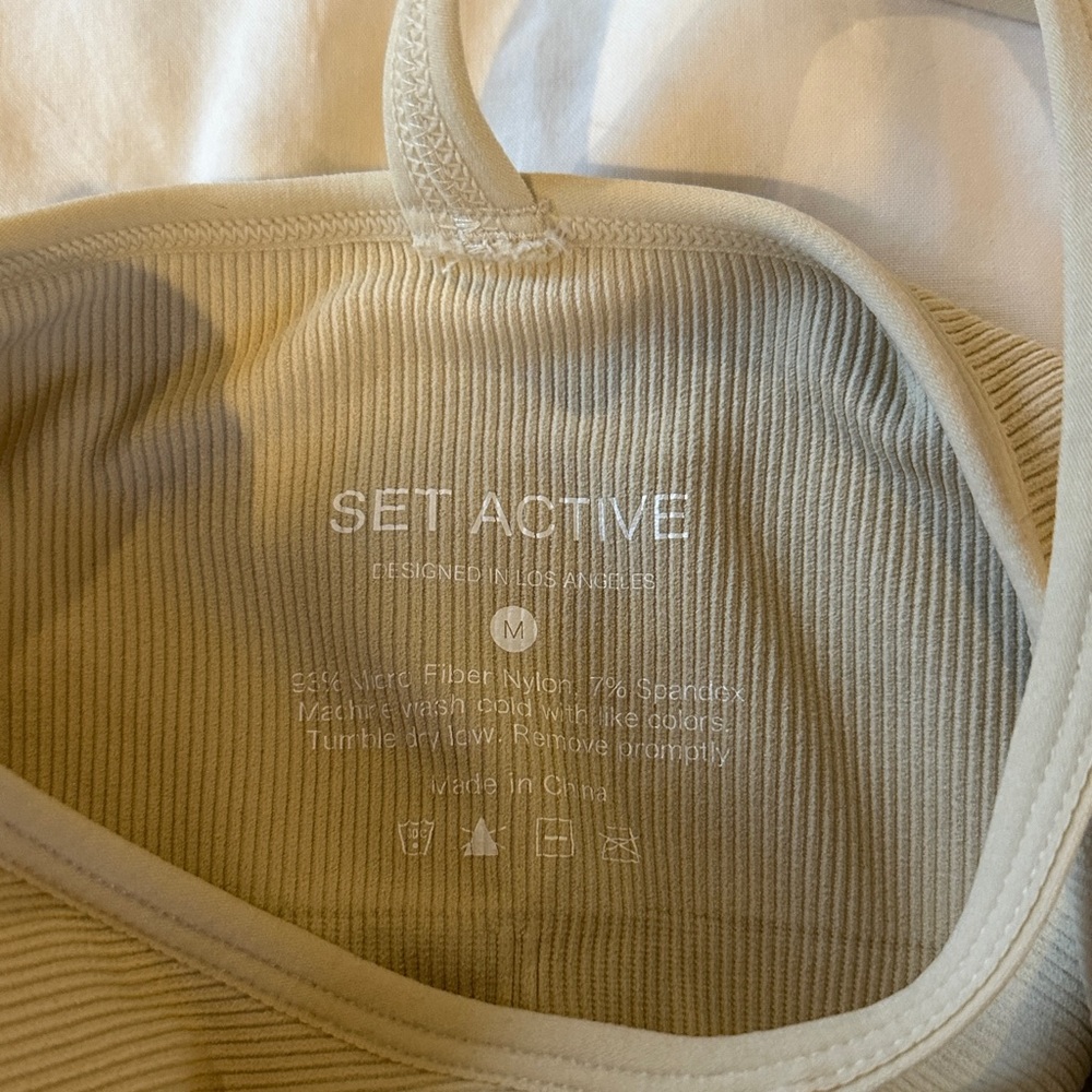 Set Active Ribbed V Bra Stardust - Picture 3 of 3